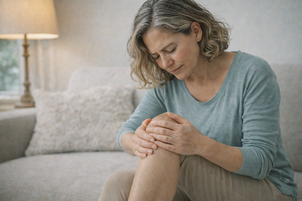 Woman sitting alone on a sofa looking pensive, representing emotional distress and need for therapy